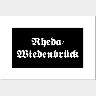 Rheda-Wiedenbrück written with gothic font Posters and Art